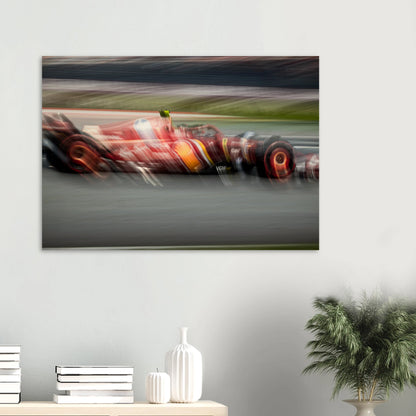 Carlos Sainz Ferrari | Wood Print - Infineon Posters