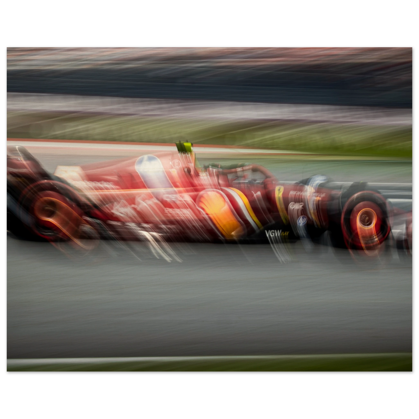 Carlos Sainz Ferrari | Wood Print - Infineon Posters