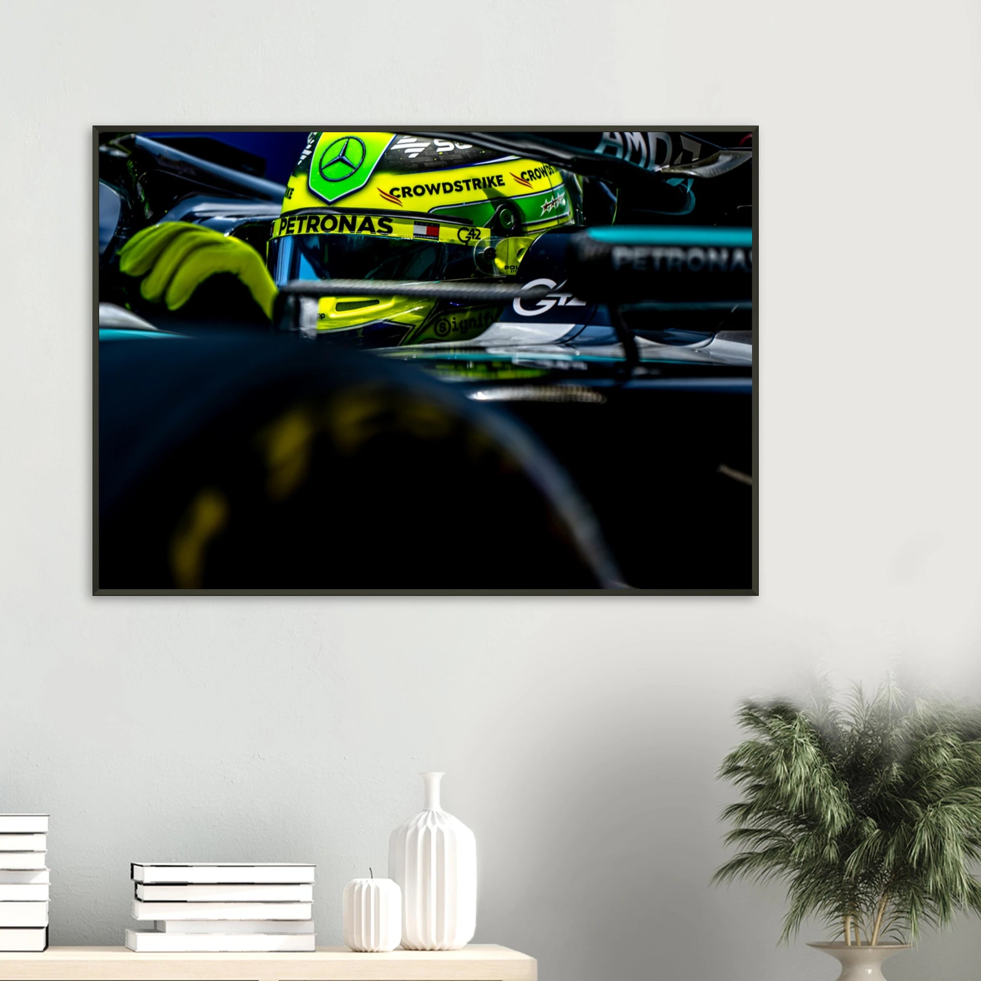 Lewis Hamilton | Glossy Poster | Metal Framed - Infineon Posters