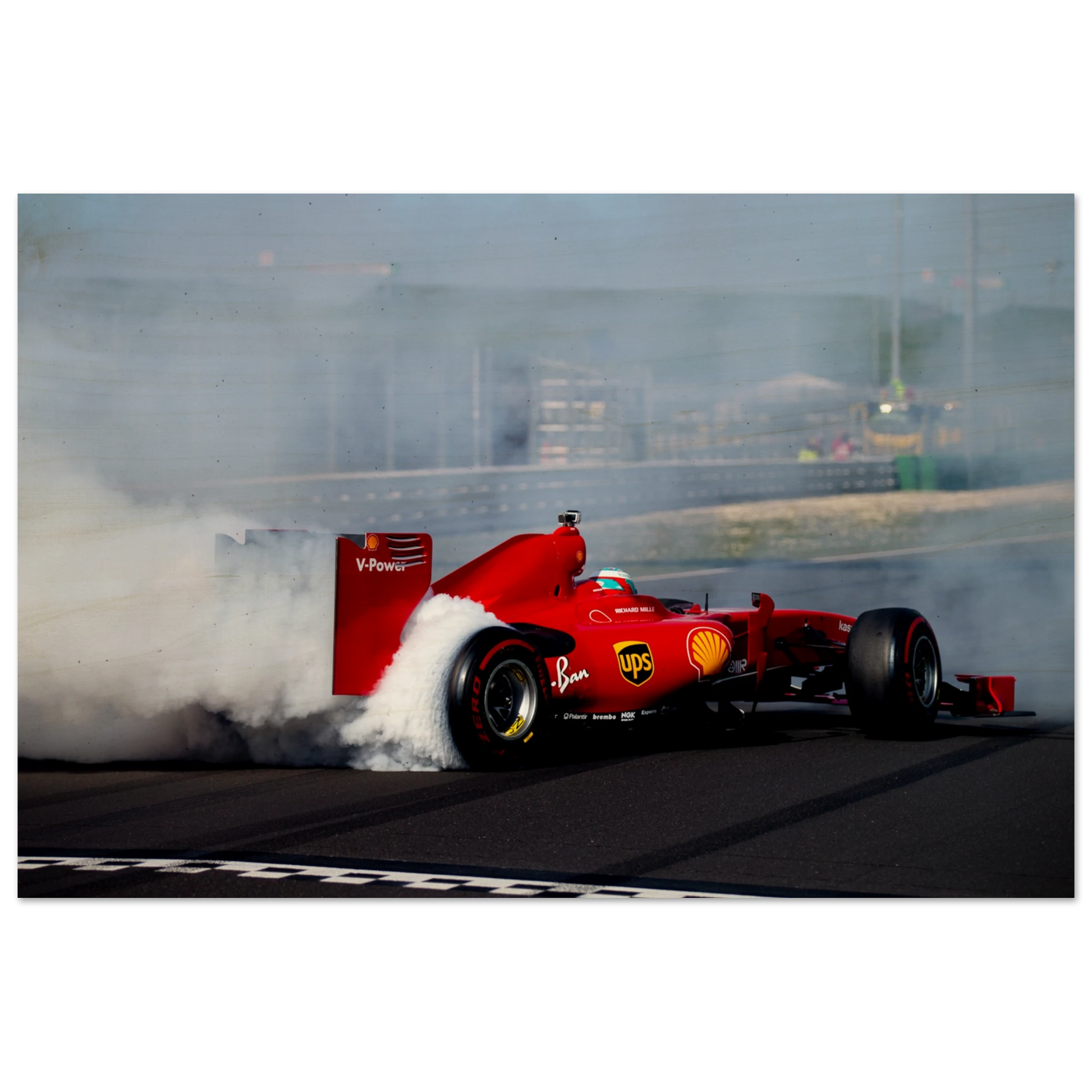 Ferrari F60 Burnout | Wood Print - Infineon Posters