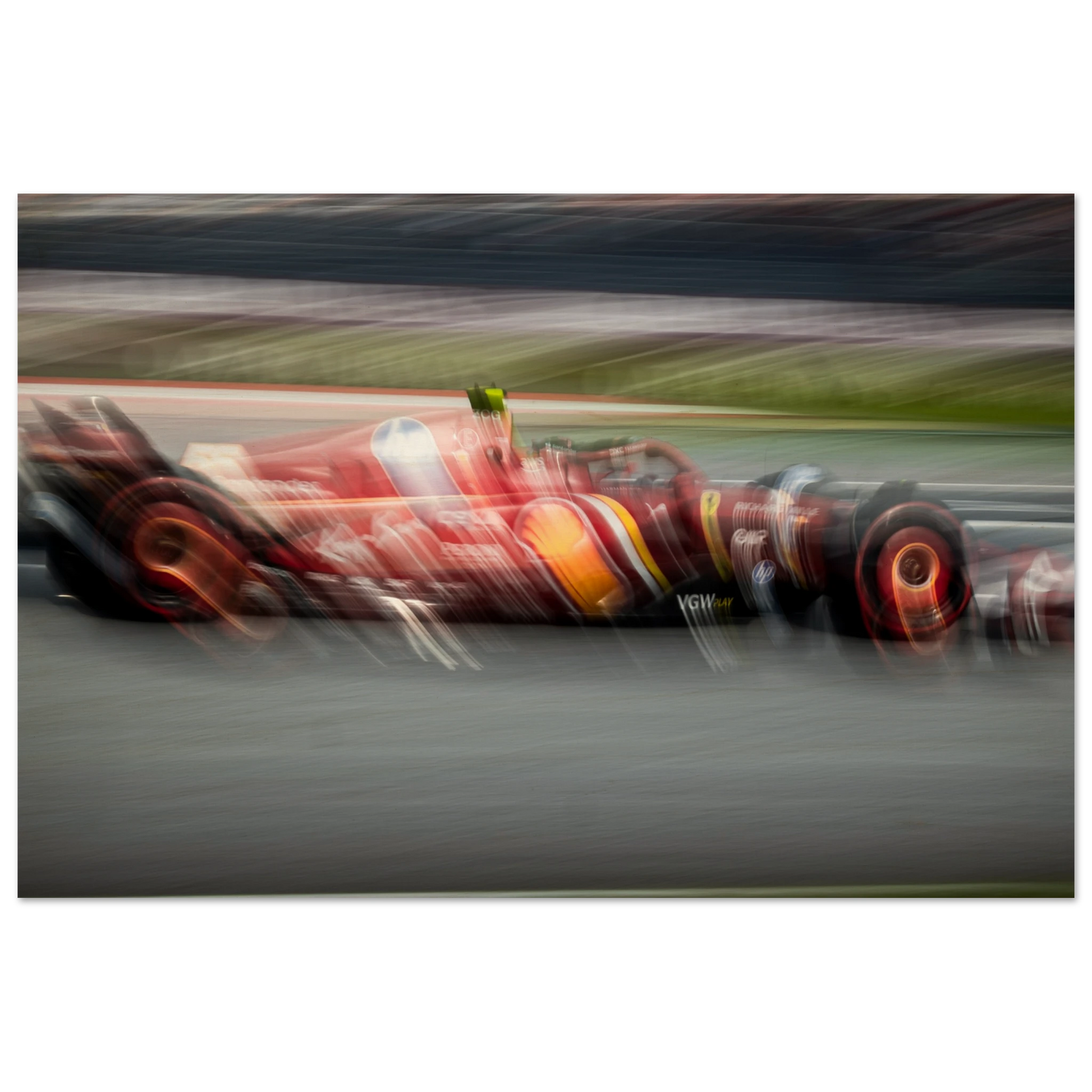 Carlos Sainz Ferrari | Wood Print - Infineon Posters