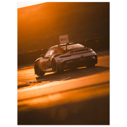 Porsche 992 GT3 Cup Sunset | Glossy Poster - Infineon Posters