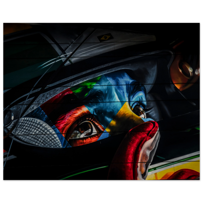 Ayrton Senna Illustration | Wood Print - Infineon Posters