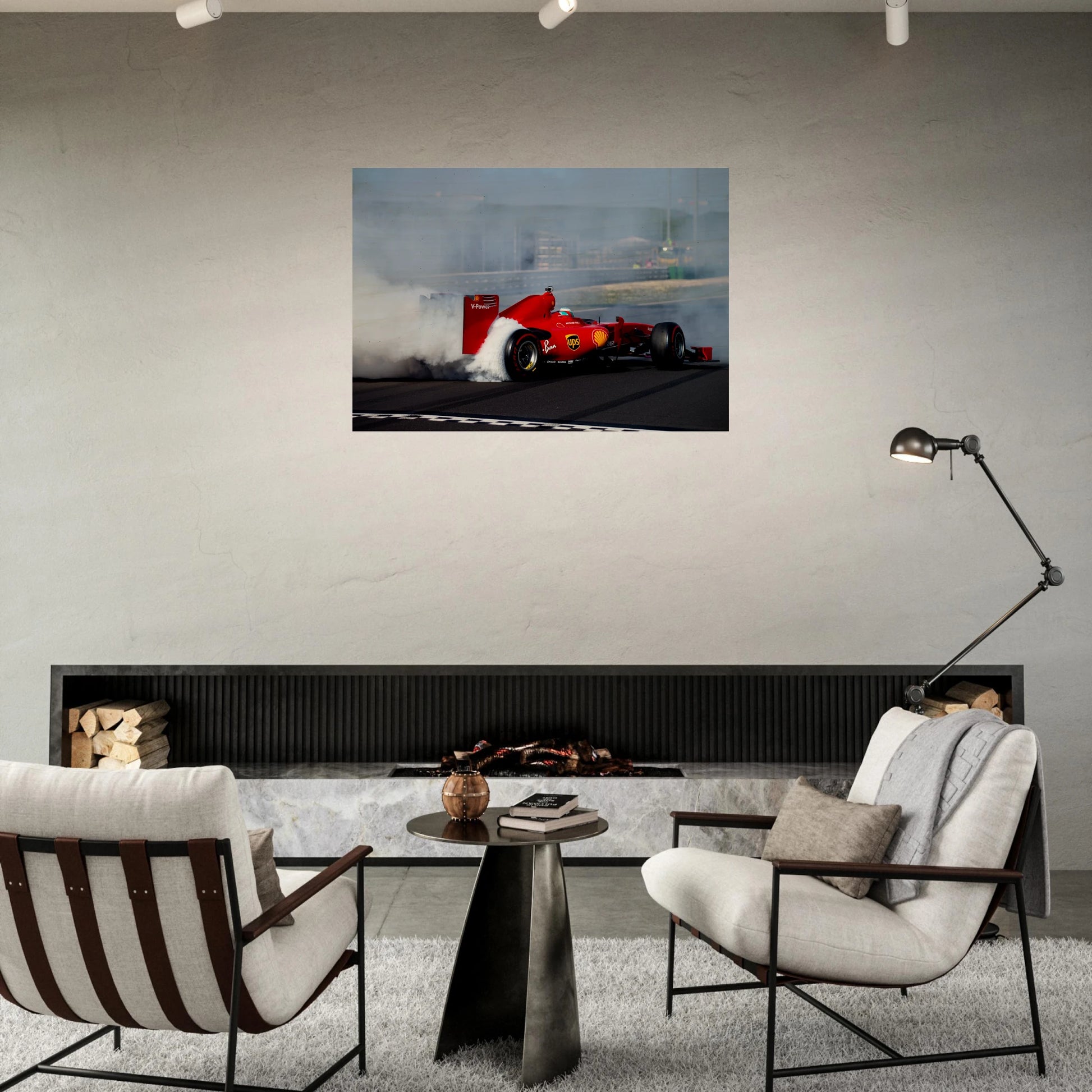 Ferrari F60 Burnout | Wood Print - Infineon Posters