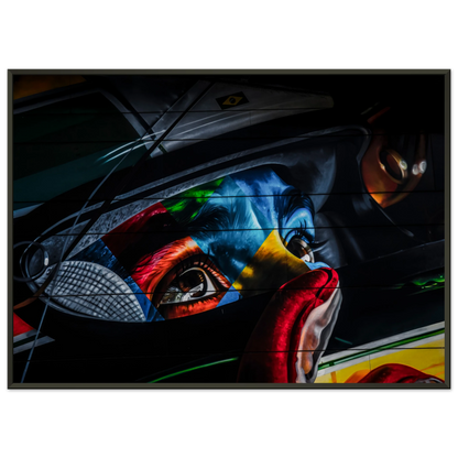 Ayrton Senna Illustration | Glossy Poster | Metal Framed - Infineon Posters