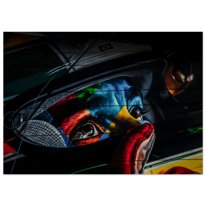 Ayrton Senna Illustration | Wood Print - Infineon Posters