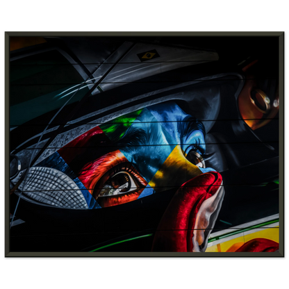 Ayrton Senna Illustration | Glossy Poster | Metal Framed - Infineon Posters