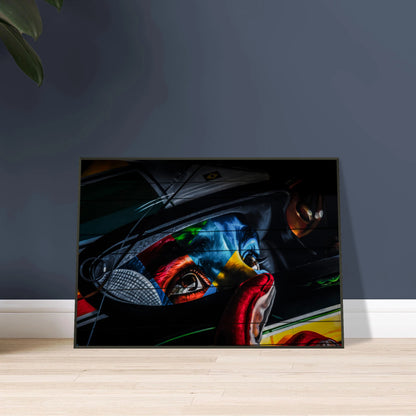 Ayrton Senna Illustration | Glossy Poster | Metal Framed - Infineon Posters