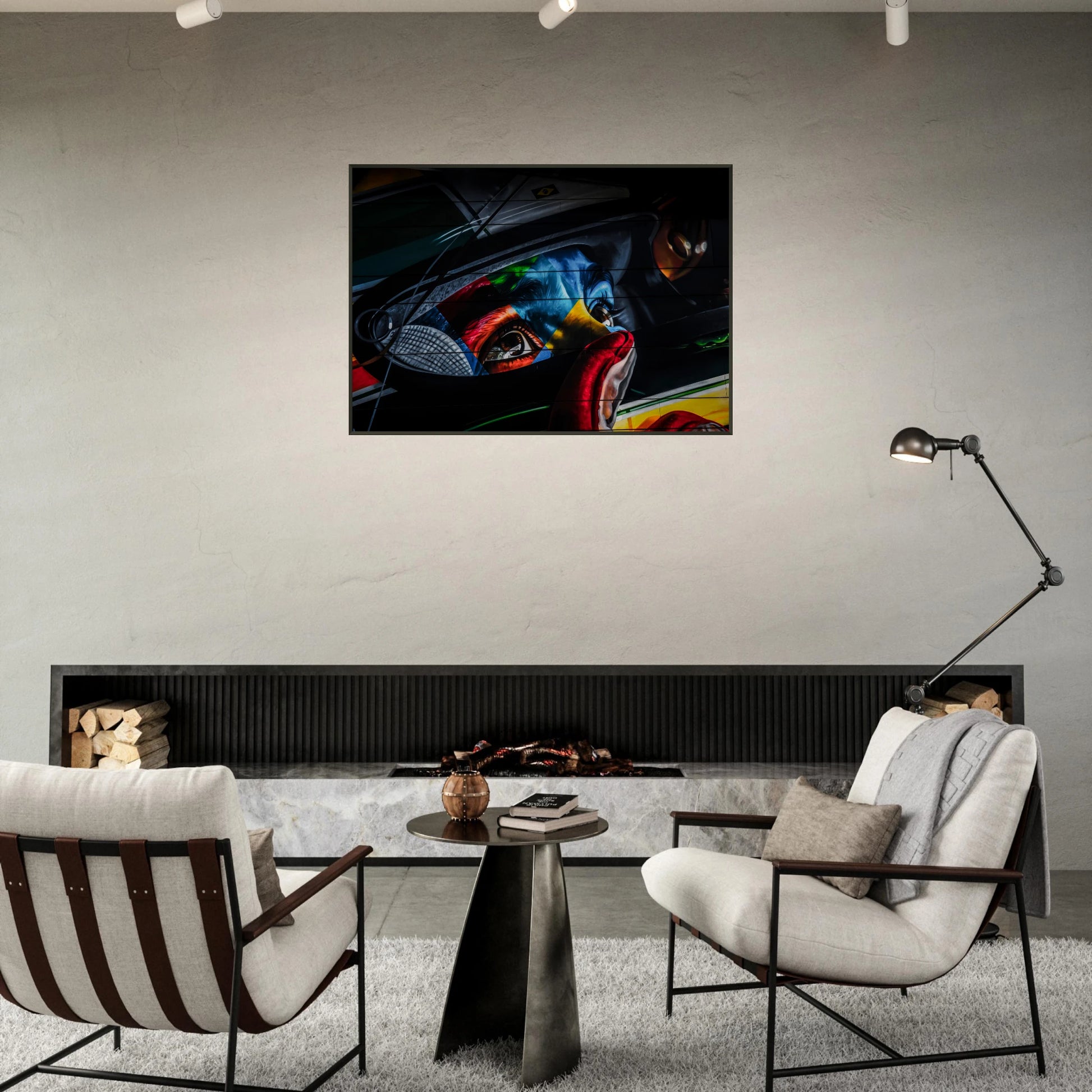 Ayrton Senna Illustration | Glossy Poster | Metal Framed - Infineon Posters