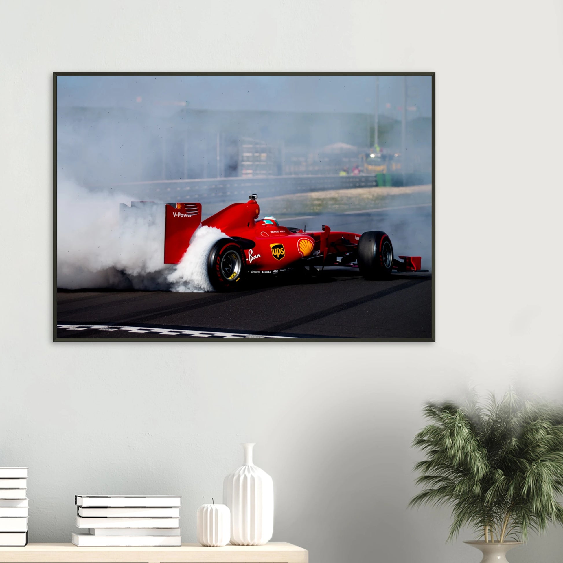 Ferrari F60 Burnout | Glossy Poster | Metal Framed - Infineon Posters