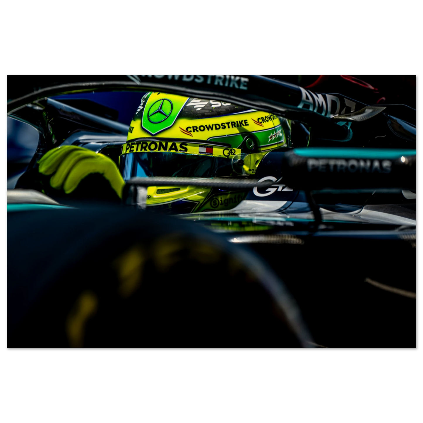 Lewis Hamilton | Wood Print - Infineon Posters