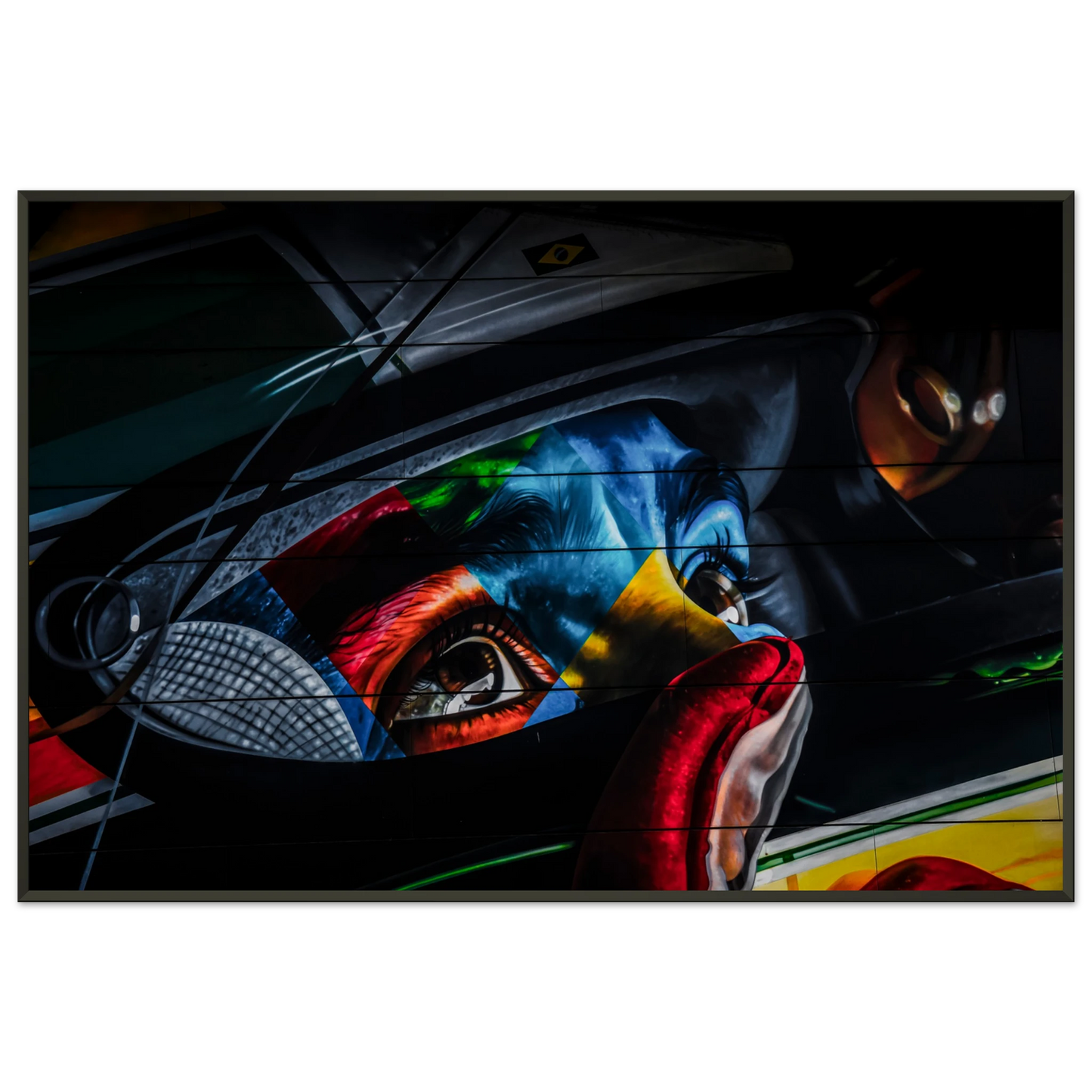 Ayrton Senna Illustration | Glossy Poster | Metal Framed - Infineon Posters