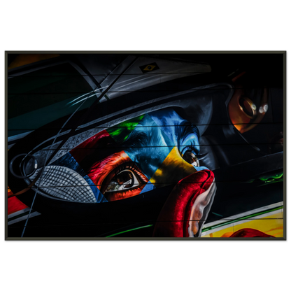 Ayrton Senna Illustration | Glossy Poster | Metal Framed - Infineon Posters