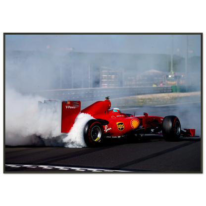 Ferrari F60 Burnout | Glossy Poster | Metal Framed - Infineon Posters