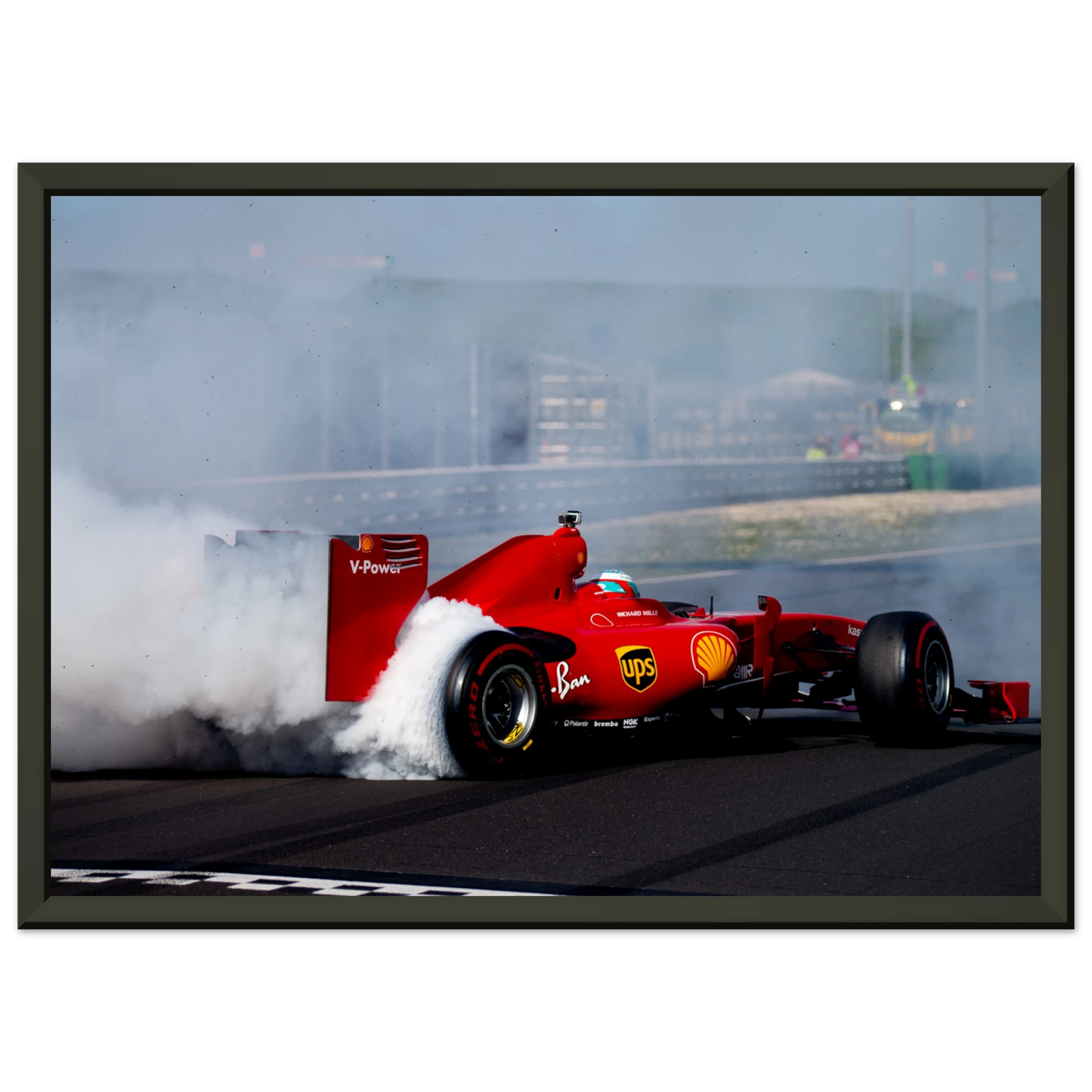 Ferrari F60 Burnout | Glossy Poster | Metal Framed - Infineon Posters