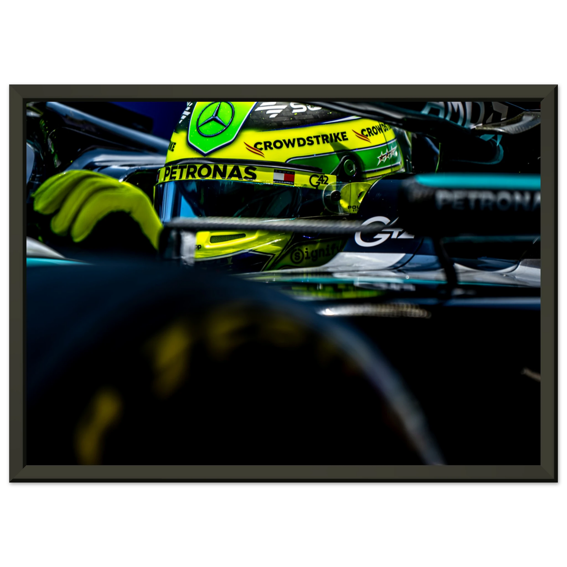 Lewis Hamilton | Glossy Poster | Metal Framed - Infineon Posters