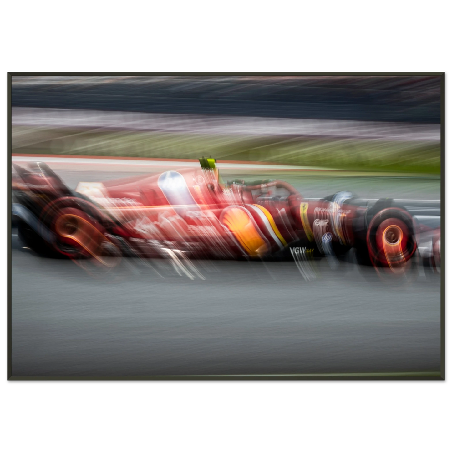 Carlos Sainz Ferrari | Glossy Poster | Metal Framed - Infineon Posters