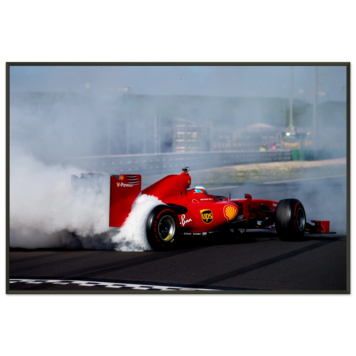 Ferrari F60 Burnout | Glossy Poster | Metal Framed - Infineon Posters