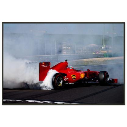 Ferrari F60 Burnout | Glossy Poster | Metal Framed - Infineon Posters