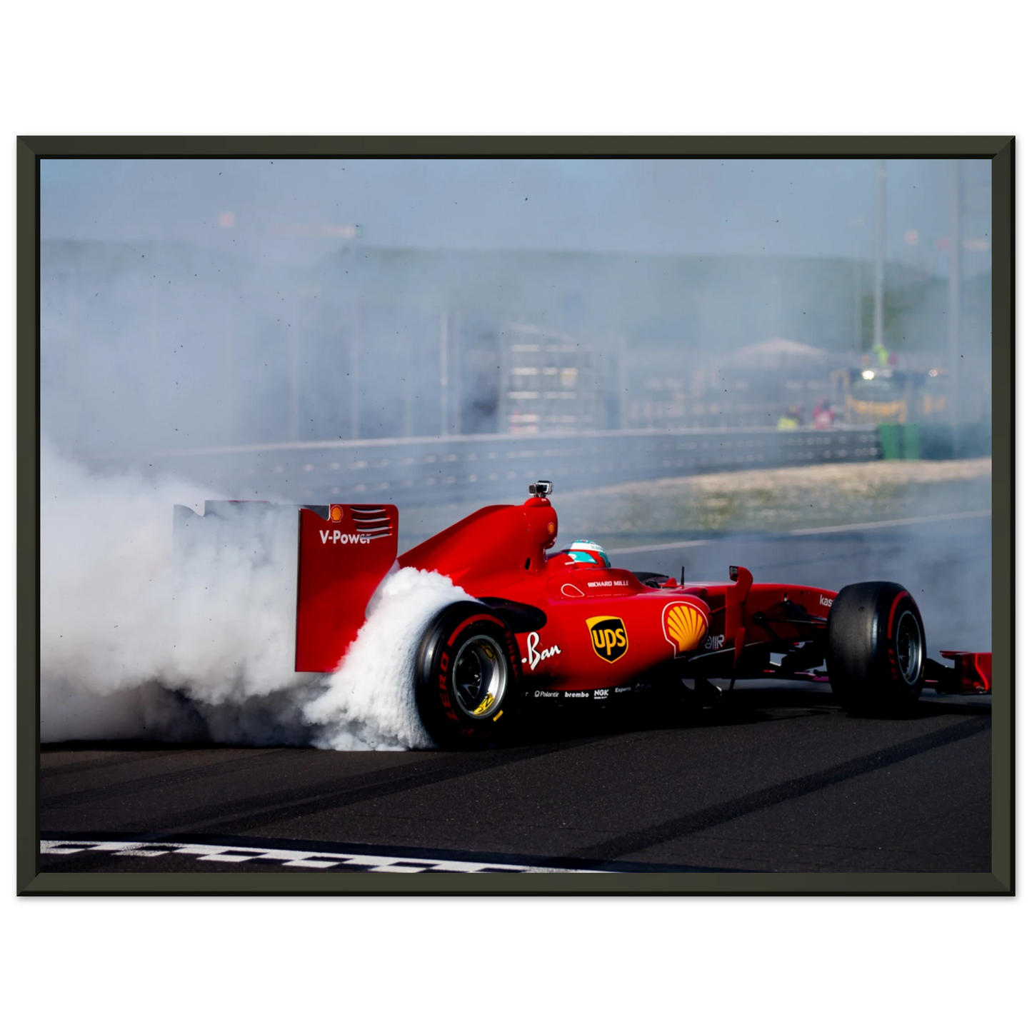 Ferrari F60 Burnout | Glossy Poster | Metal Framed - Infineon Posters