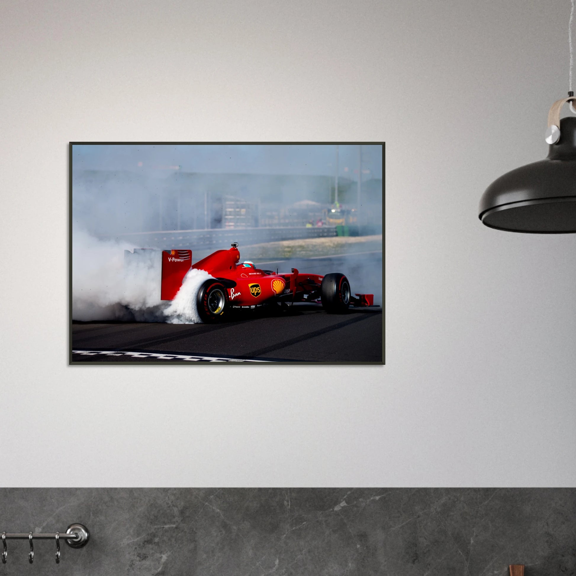 Ferrari F60 Burnout | Glossy Poster | Metal Framed - Infineon Posters