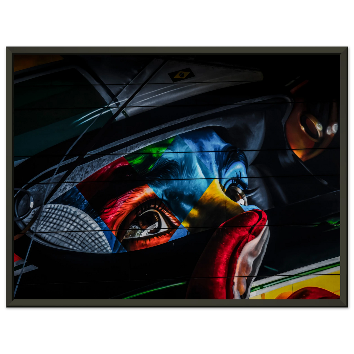 Ayrton Senna Illustration | Glossy Poster | Metal Framed - Infineon Posters