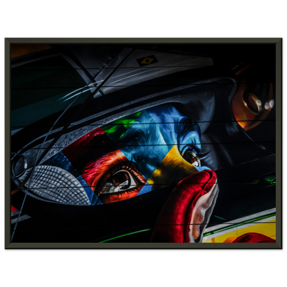 Ayrton Senna Illustration | Glossy Poster | Metal Framed - Infineon Posters