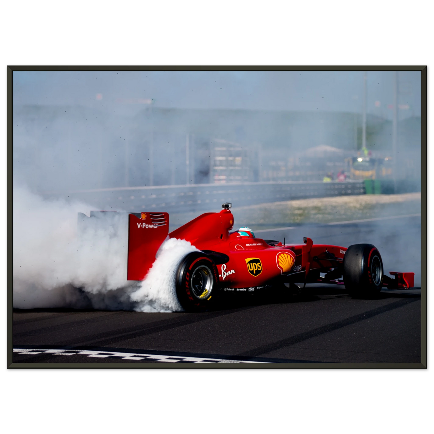 Ferrari F60 Burnout | Glossy Poster | Metal Framed - Infineon Posters