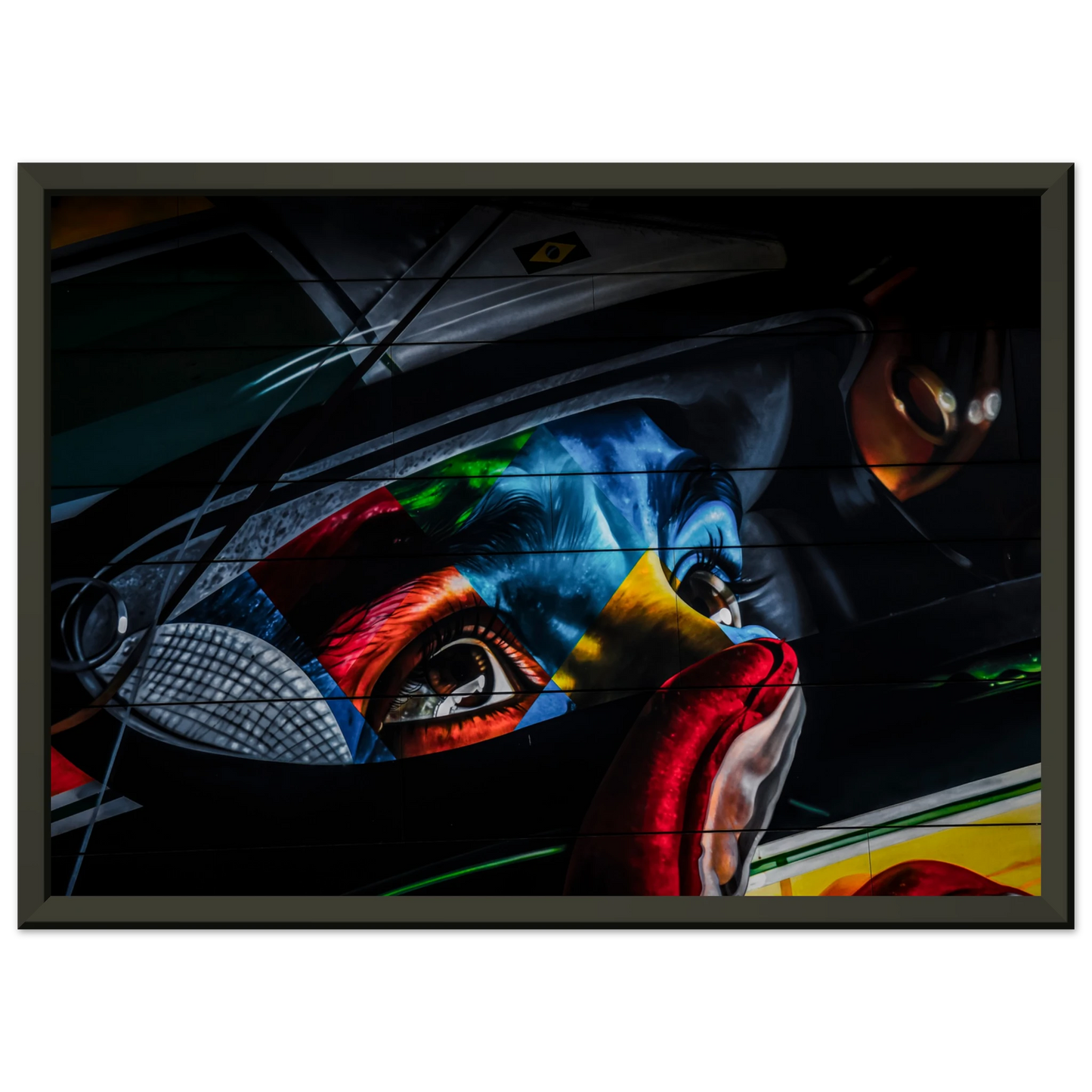 Ayrton Senna Illustration | Glossy Poster | Metal Framed - Infineon Posters