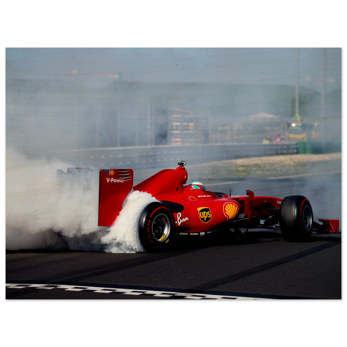 Ferrari F60 Burnout | Wood Print - Infineon Posters