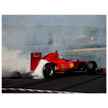 Ferrari F60 Burnout | Wood Print - Infineon Posters