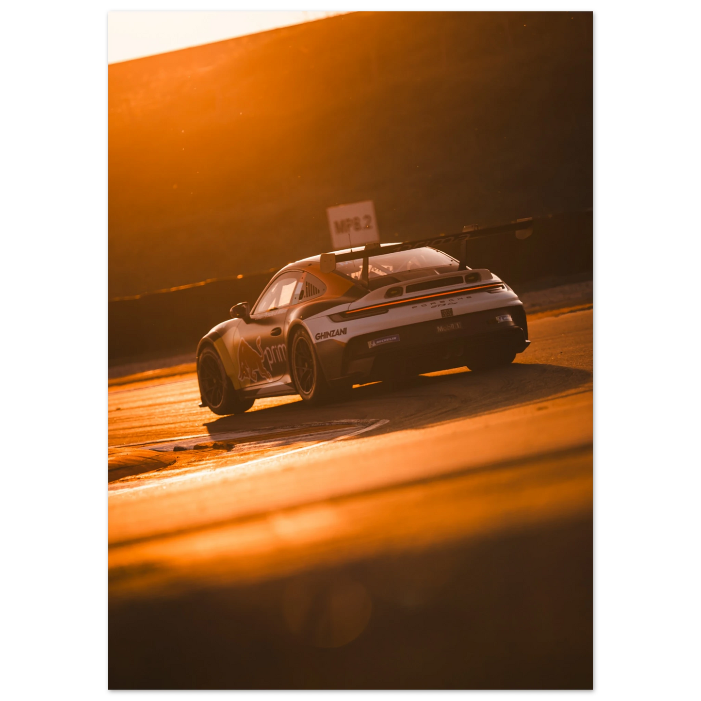 Porsche 992 GT3 Cup Sunset | Glossy Poster - Infineon Posters