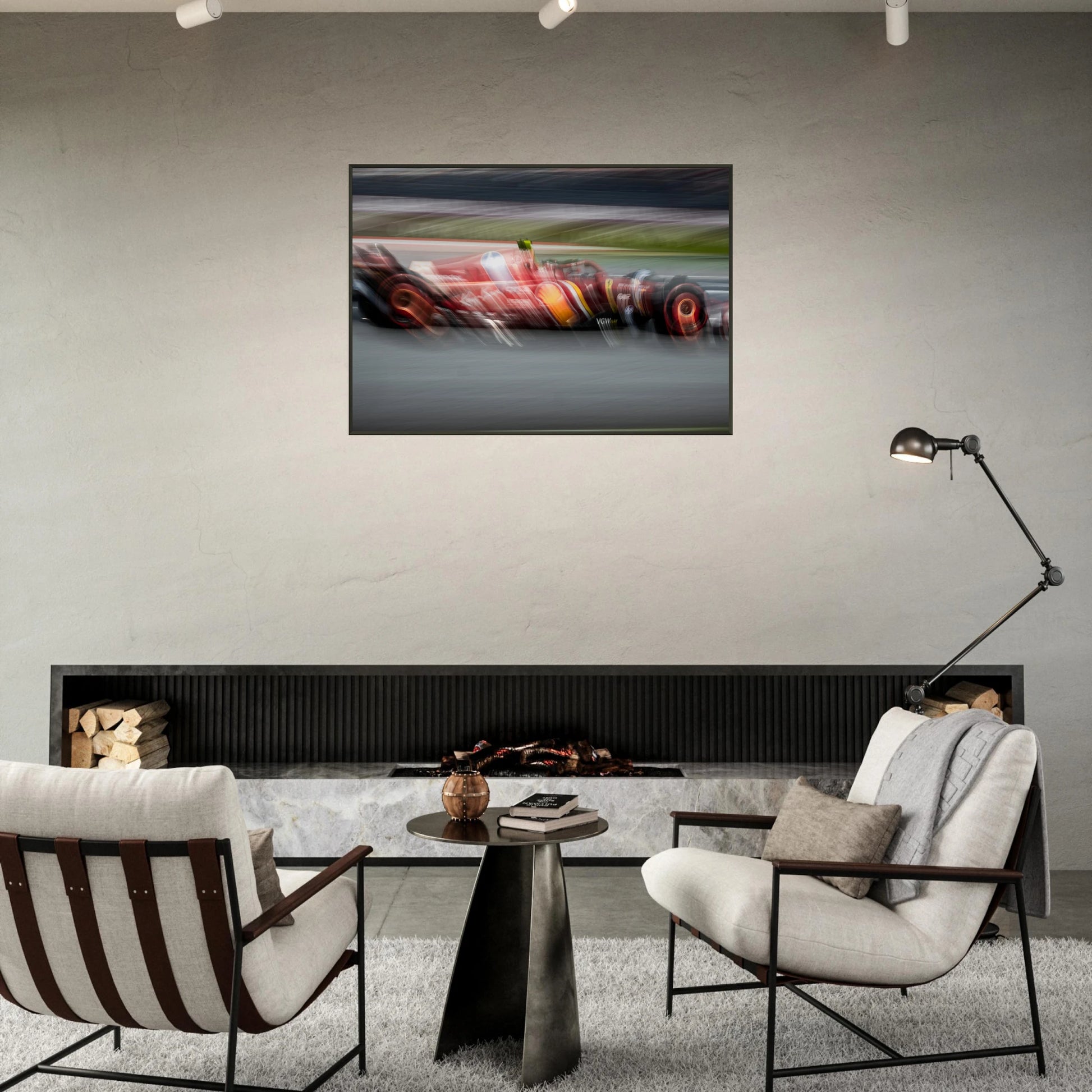 Carlos Sainz Ferrari | Glossy Poster | Metal Framed - Infineon Posters