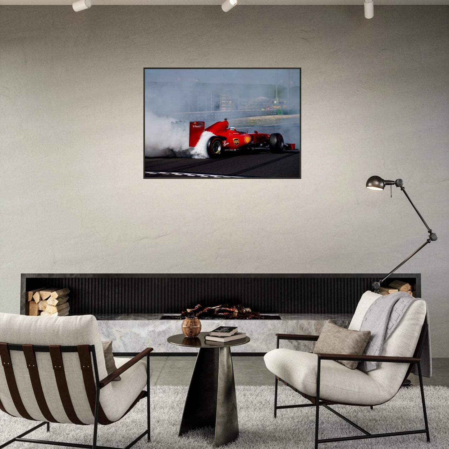 Ferrari F60 Burnout | Glossy Poster | Metal Framed - Infineon Posters