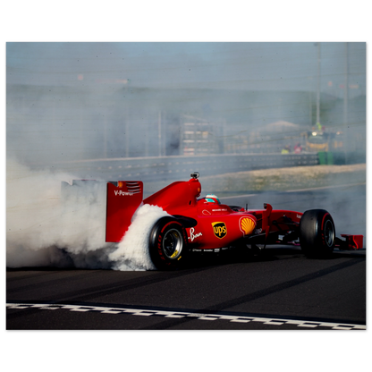 Ferrari F60 Burnout | Wood Print - Infineon Posters