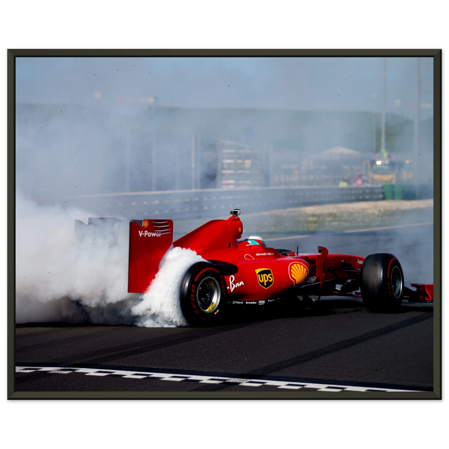 Ferrari F60 Burnout | Glossy Poster | Metal Framed - Infineon Posters