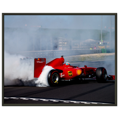 Ferrari F60 Burnout | Glossy Poster | Metal Framed - Infineon Posters