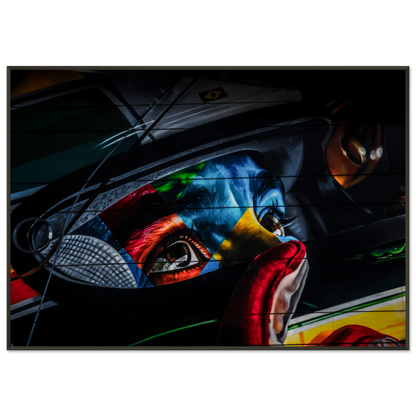 Ayrton Senna Illustration | Glossy Poster | Metal Framed - Infineon Posters