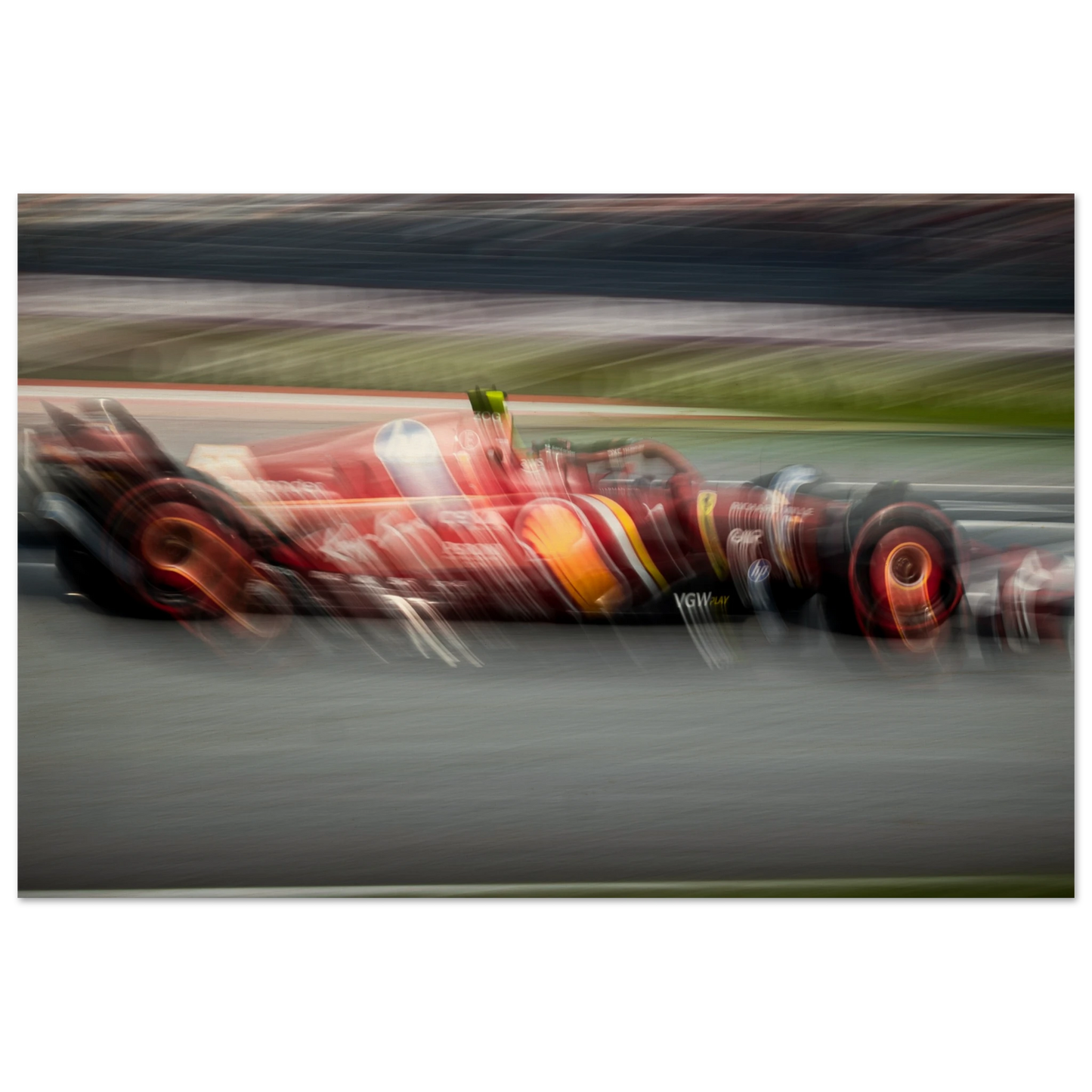 Carlos Sainz Ferrari | Wood Print - Infineon Posters