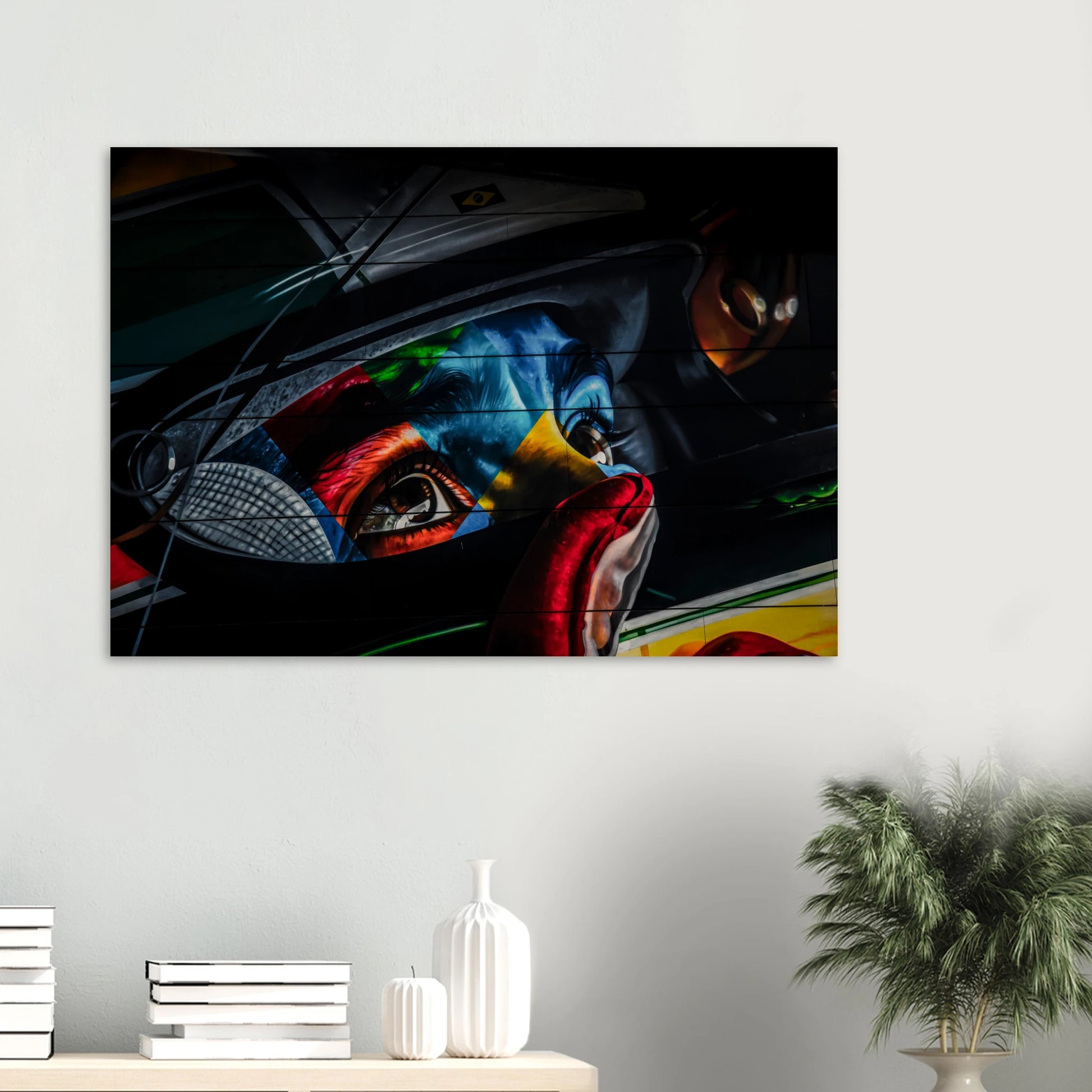 Ayrton Senna Illustration | Wood Print - Infineon Posters